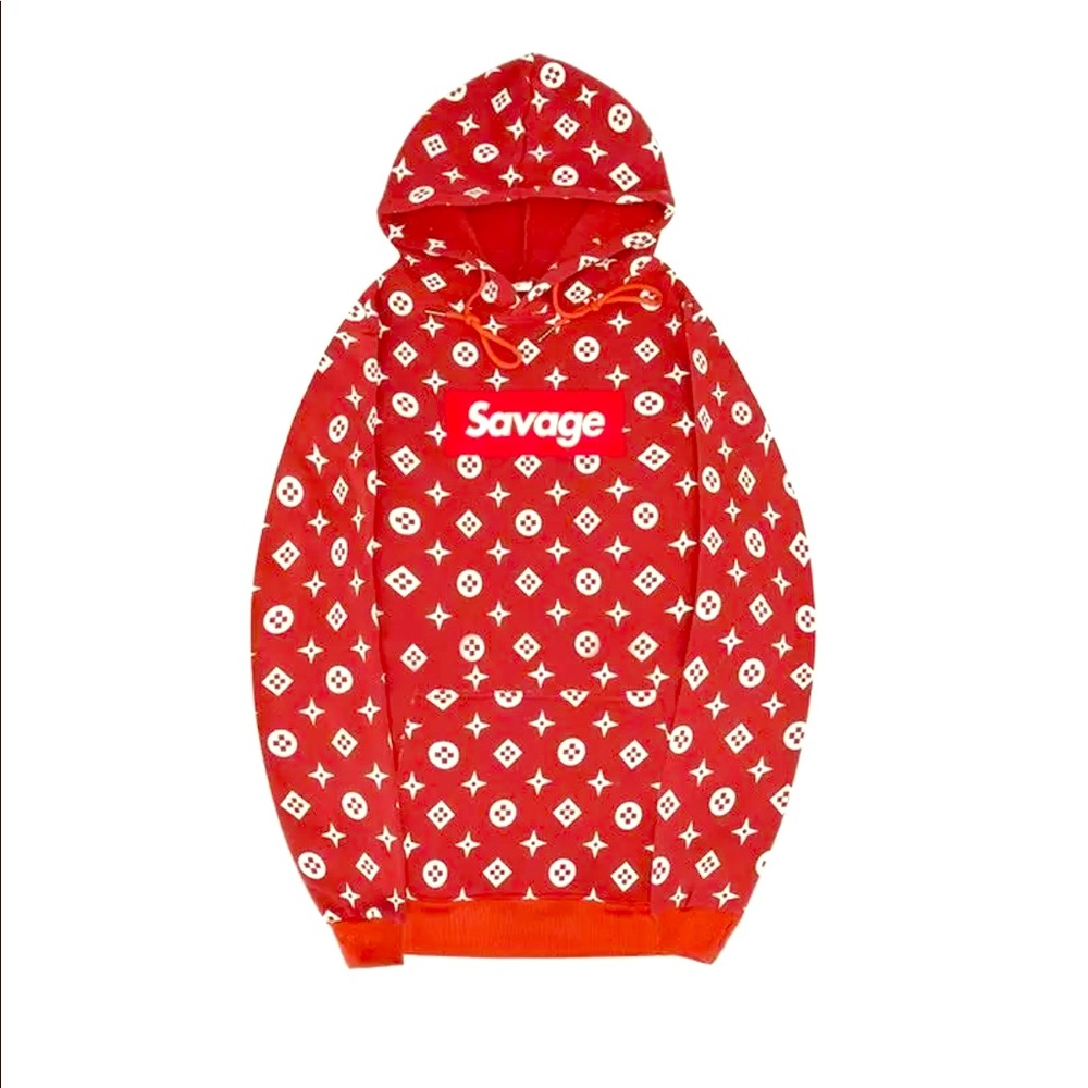 Supreme Style Savage Hip Hop Gangster Hoodie Red